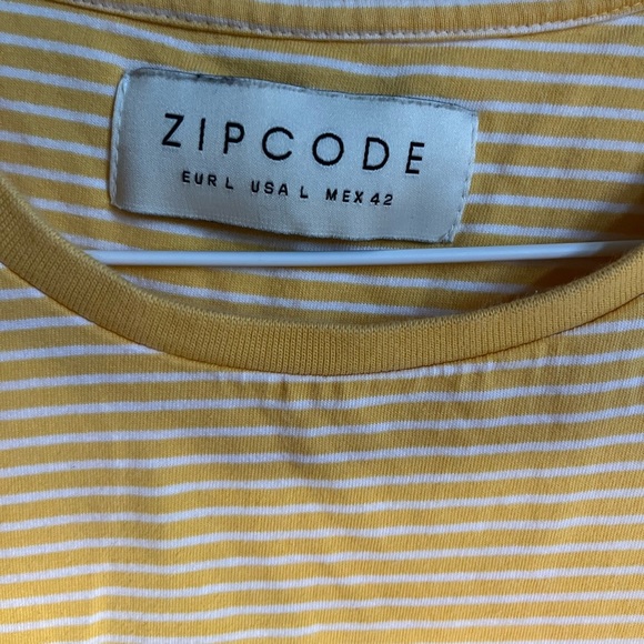 ZIPCODE Short Sleeve Shirt Stripe Large - Picture 2 of 2